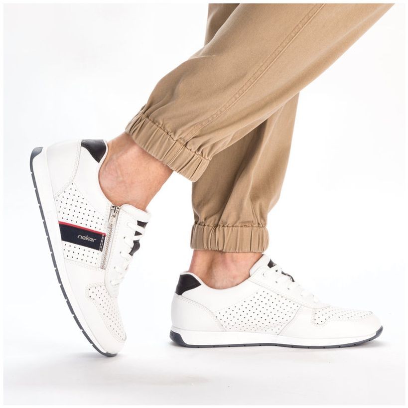 RIEKER Laisvalaikio bateliai vyrams, Balta, LEISURE 3