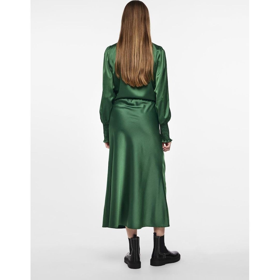 PIECES Midi sijonas moterims, Žalia, PCNORELLA HW ANKLE 4