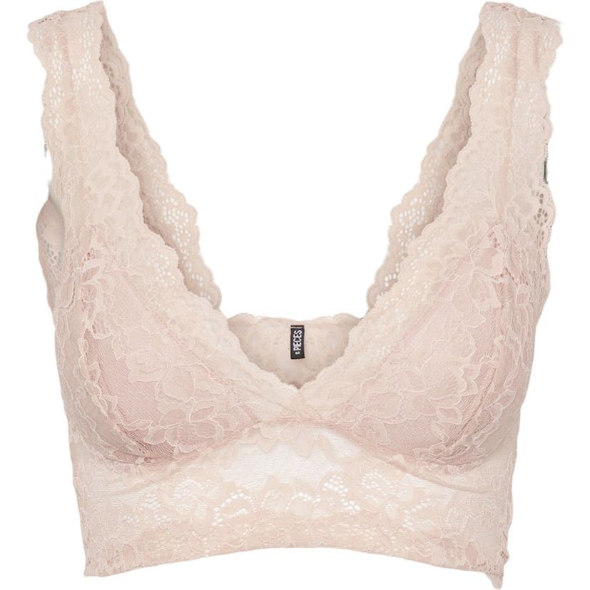 PIECES Liemenėlė moterims, Rožinė, PCLINA LACE BRA TOP N