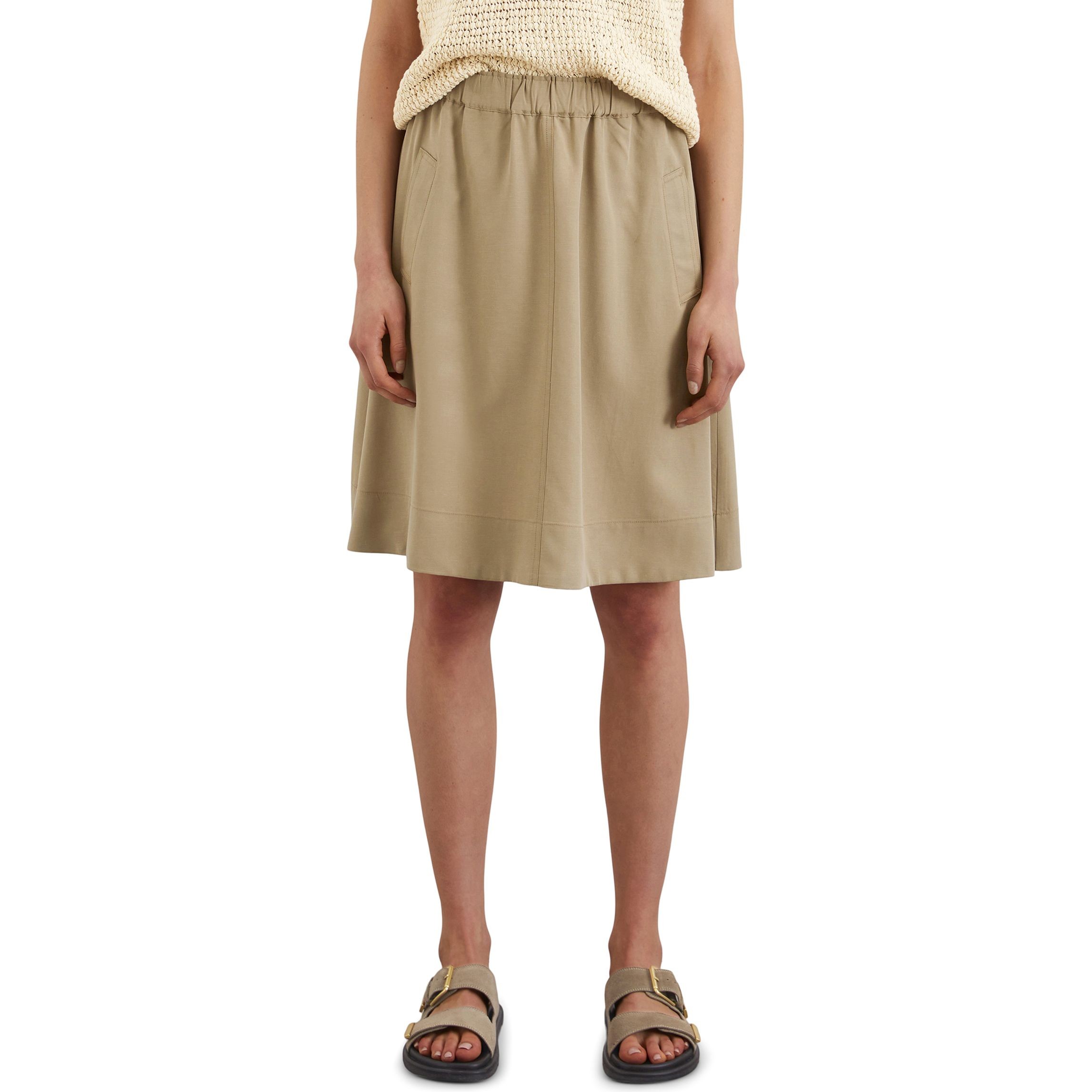 MARC O'POLO Midi sijonas moterims, Smėlio, Midi skirt 503084020167 2