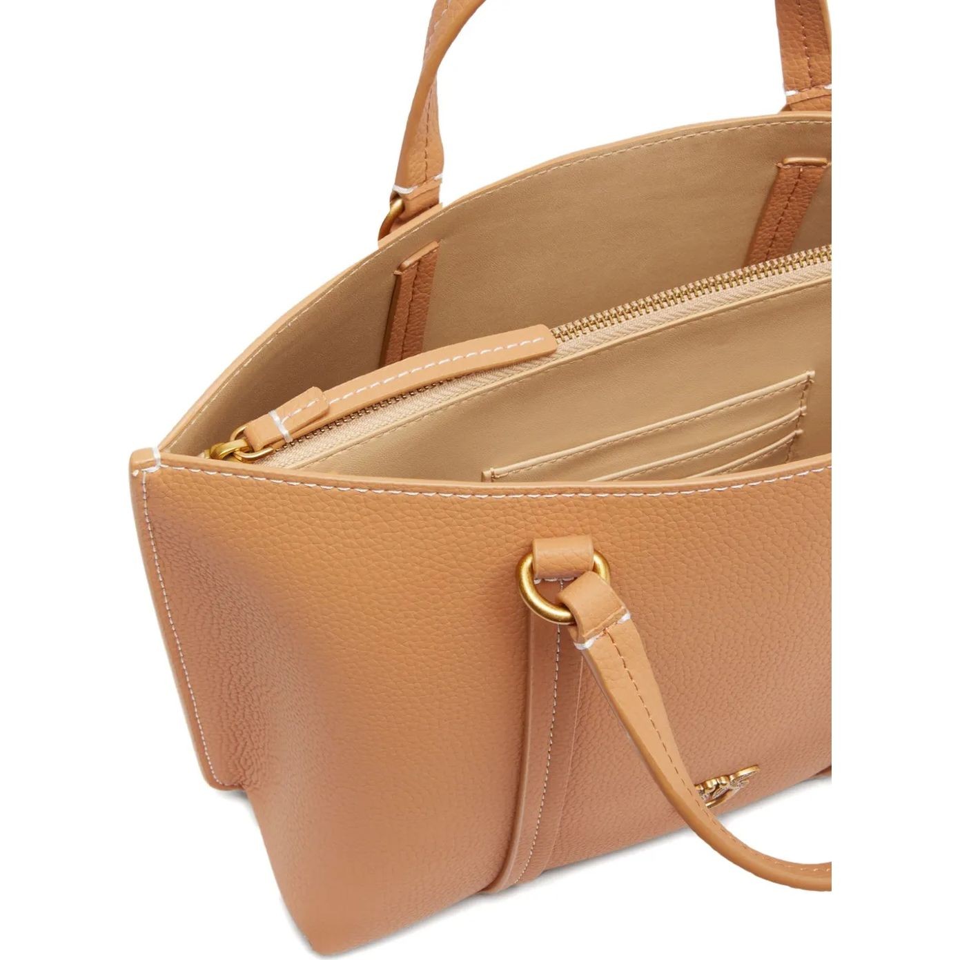 PINKO Pirkinių krepšys moterims, Ruda, Carrie leather tote bag 4