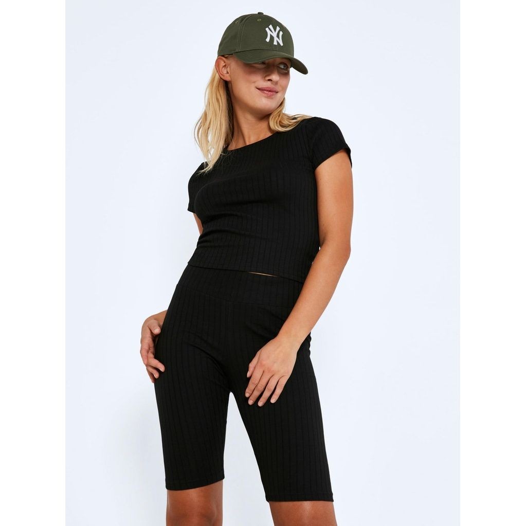 NOISY MAY Šortai moterims, Juoda, NMPAULA HW BIKER SHOR 6