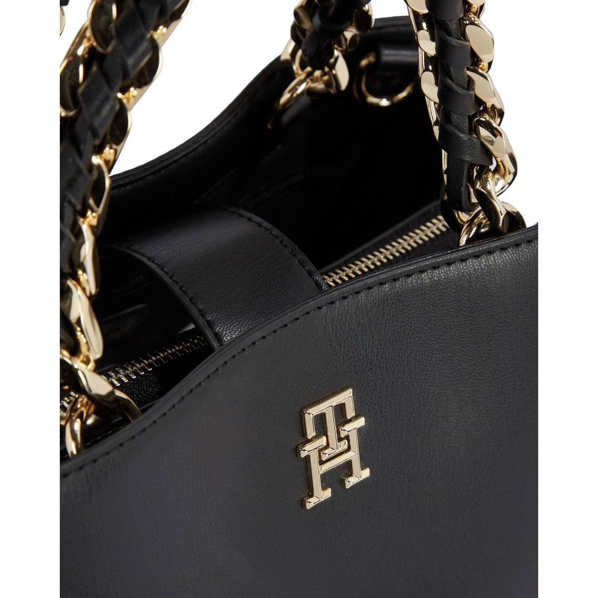 TOMMY HILFIGER Rankinė per petį moterims, Juoda, Feminine medium satchel 3