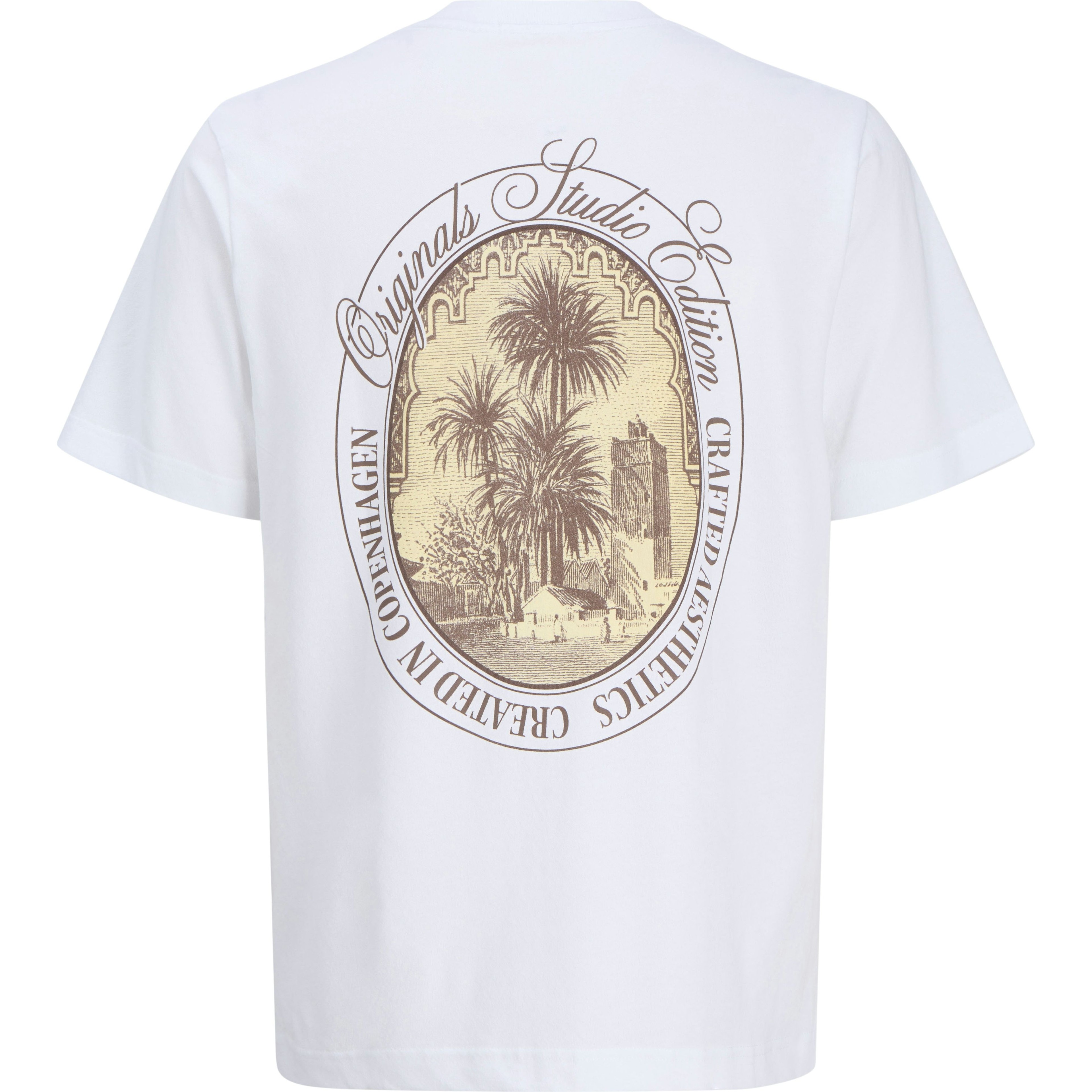 JACK & JONES Marškinėliai vyrams, Balta, Hydra back tee 2