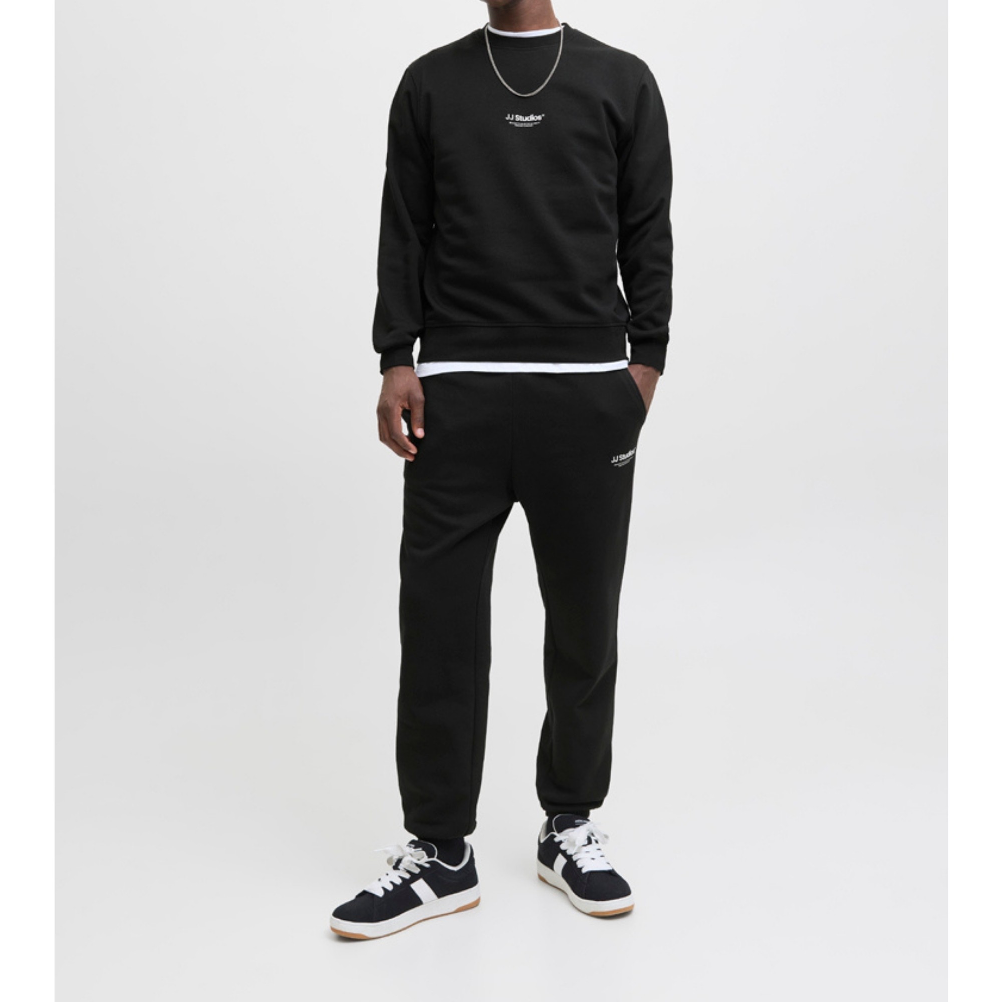 JACK & JONES Megztinis vyrams, Juoda, Soho sweat crew neck 4