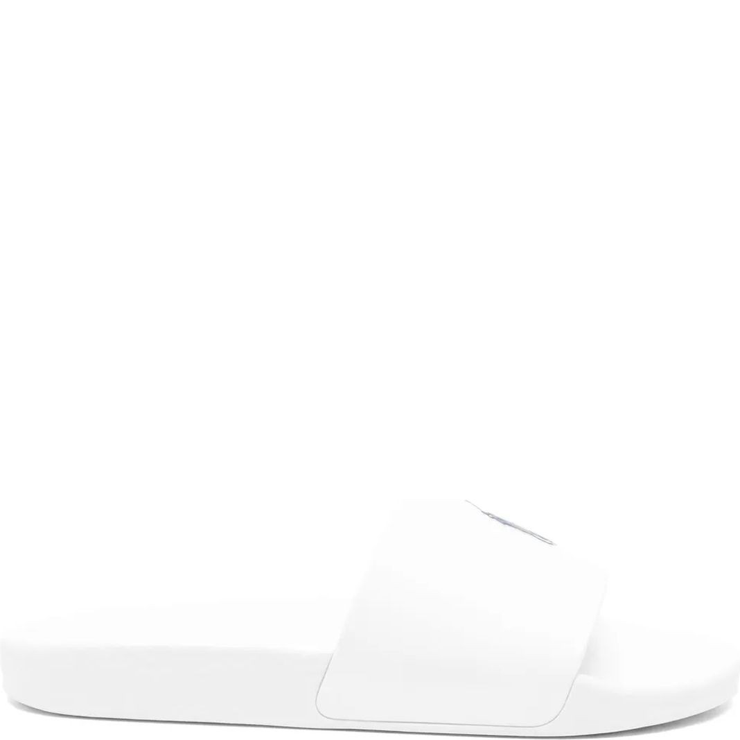 POLO RALPH LAUREN Guminės šlepetės vyrams, Balta, Polo slide-sandals 1