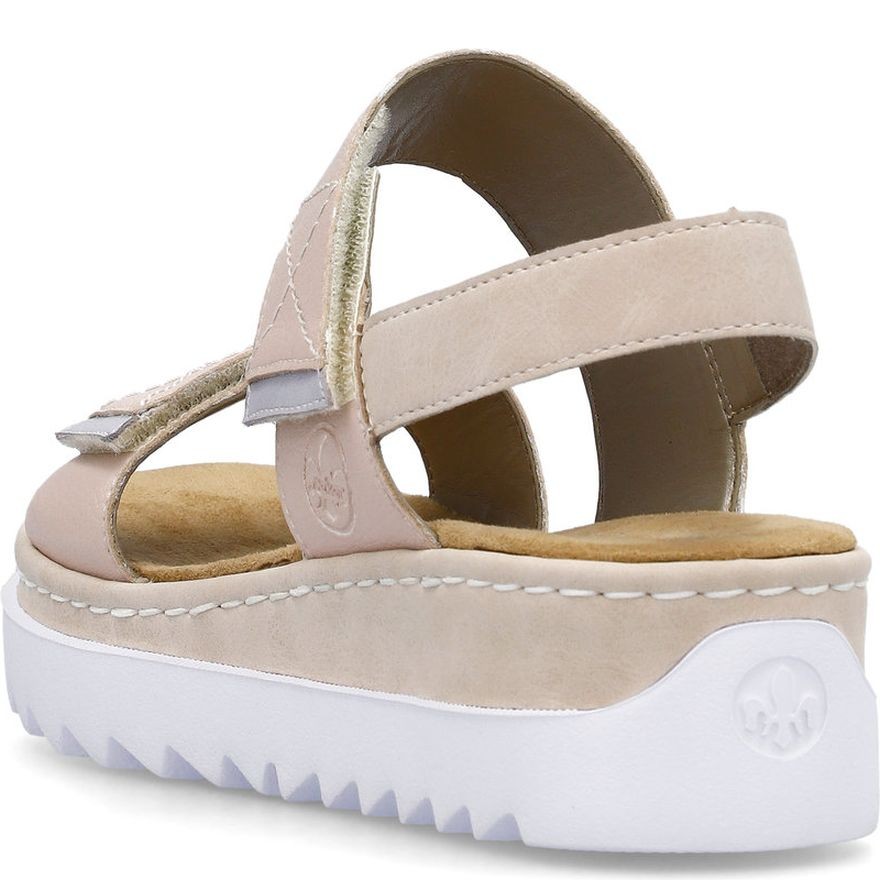 RIEKER Basutės moterims, Rožinė, SANDALS 4