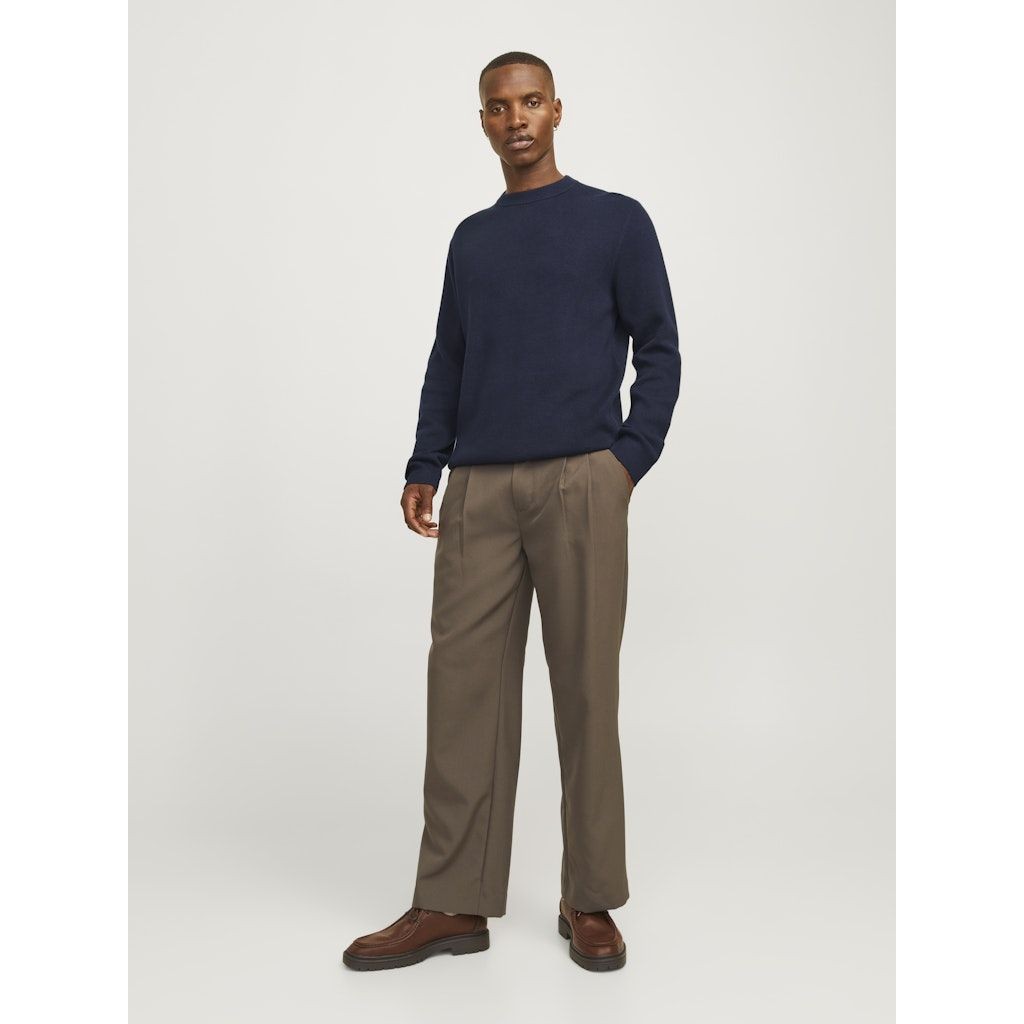 JACK & JONES Megztinis vyrams, Mėlyna, Merino knit crew neck 4