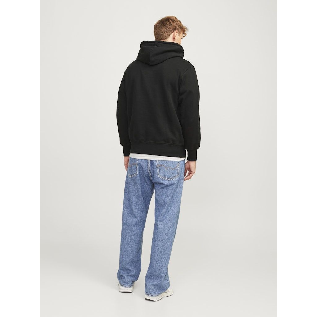 JACK & JONES Džemperis vyrams, Juoda, Frederik sberg sweat hood 4