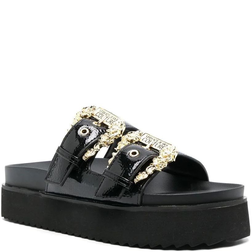 VERSACE JEANS CUTURE Klumpės moterims, Juoda, Fondo arizona sandals 1