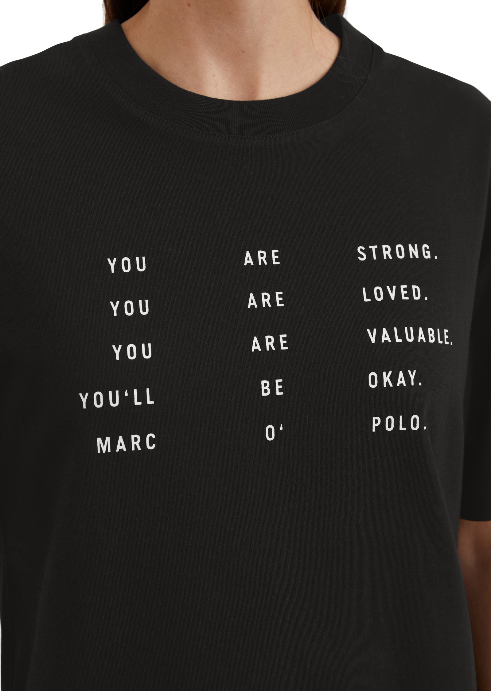 MARC O'POLO Marškinėliai trump. rankovėmis moterims, Juoda, Tshirts sh 503201251033 4