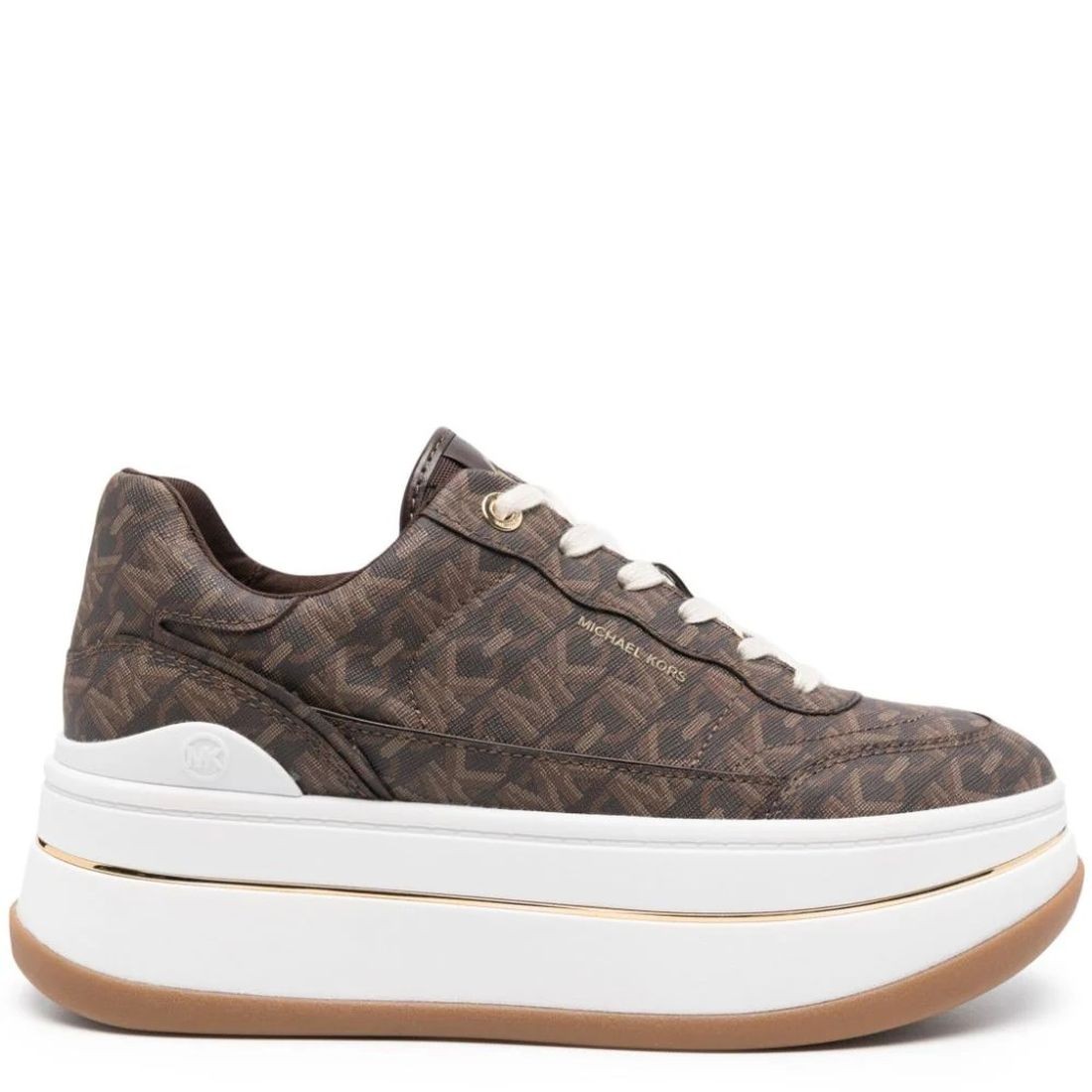 MICHAEL KORS Laisvalaikio bateliai moterims, Ruda, Hayes lace up 2