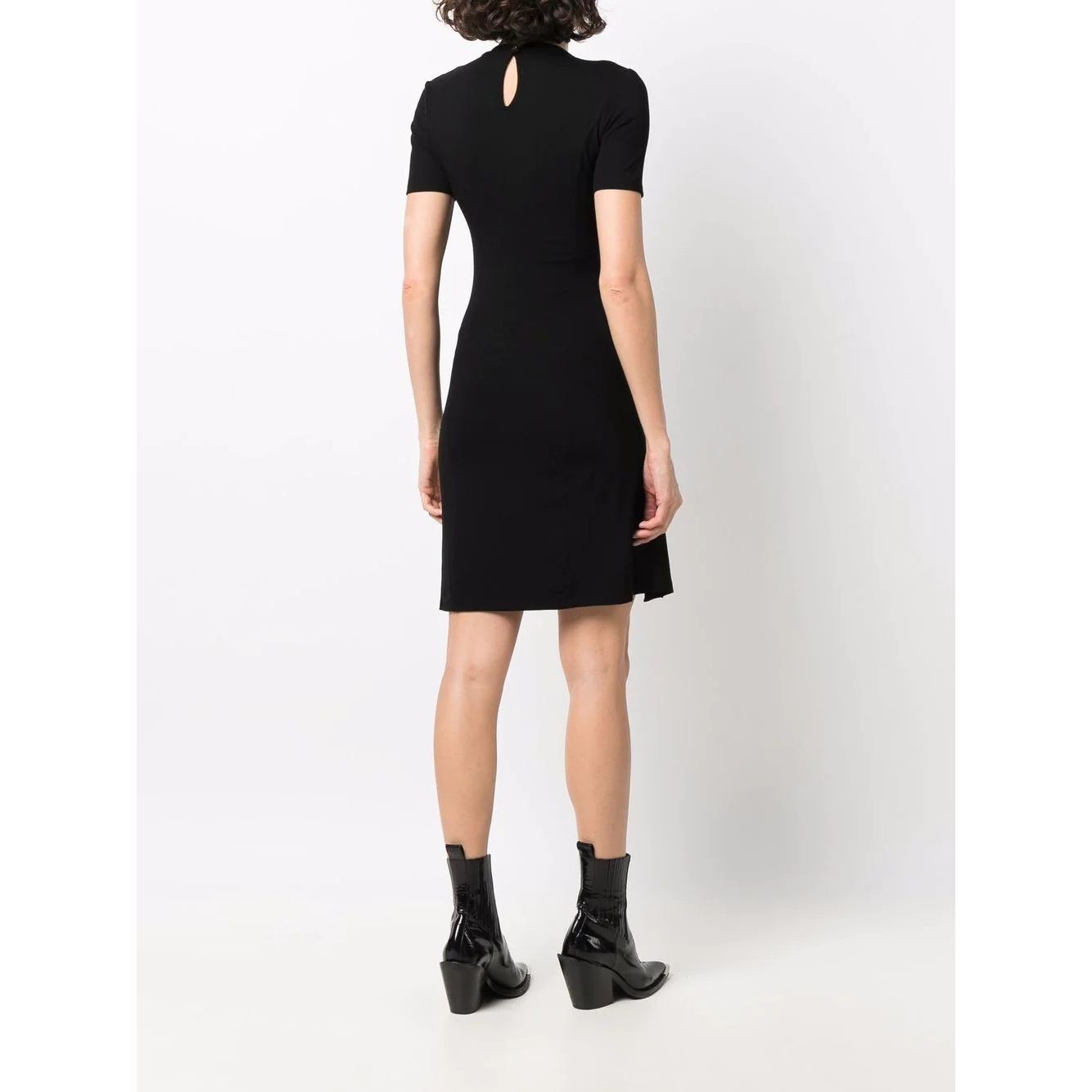 PACO RABANNE Midi suknelė moterims, Juoda, Short sleeve midi dress 4