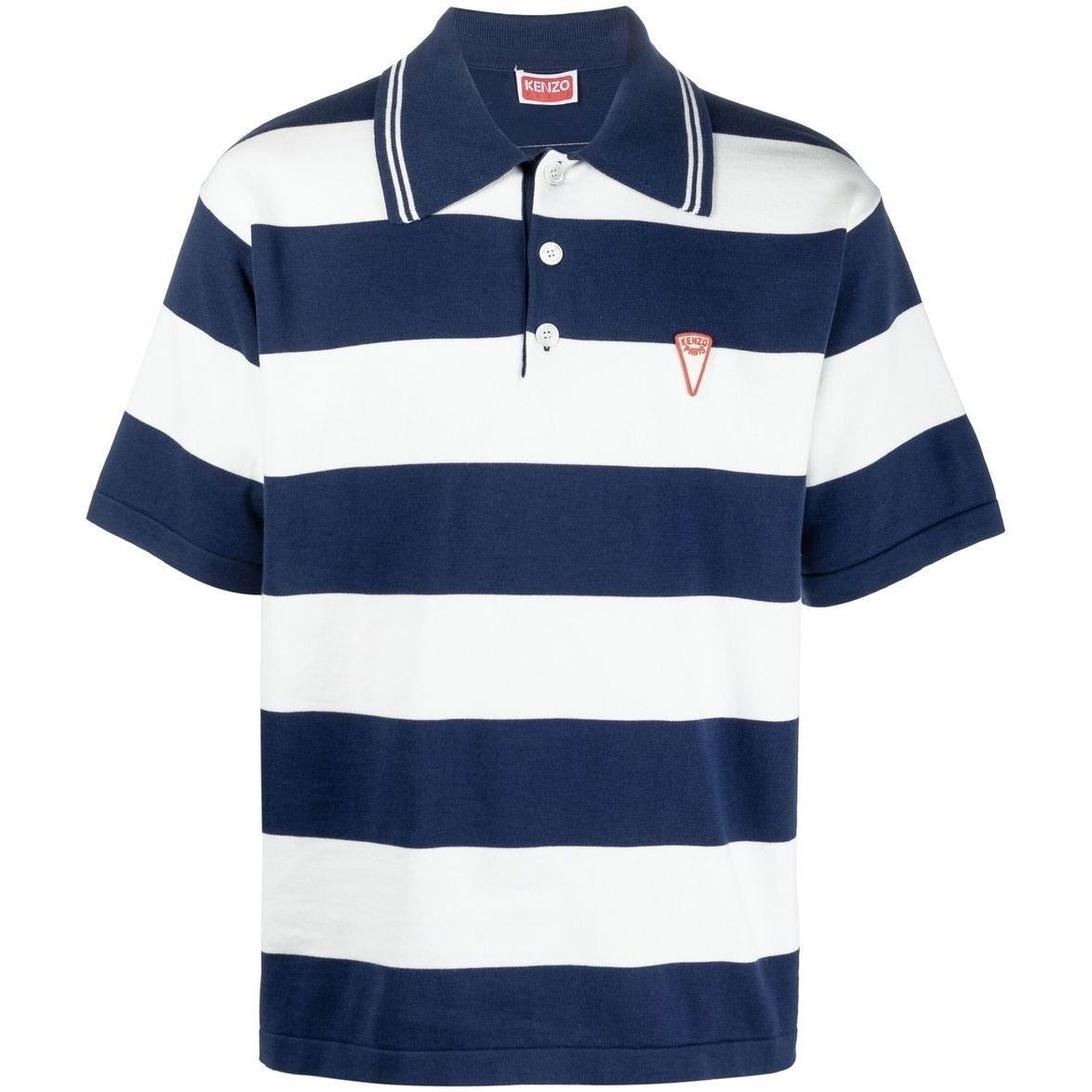 KENZO Polo marškiniai trumpos rank. vyrams, Mėlyna, Nautical graphic polo