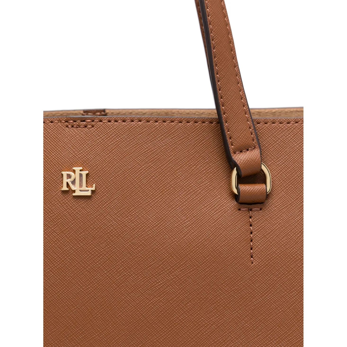 LAUREN RALPH LAUREN Pirkinių krepšys moterims, Ruda, Karly tote bag 3