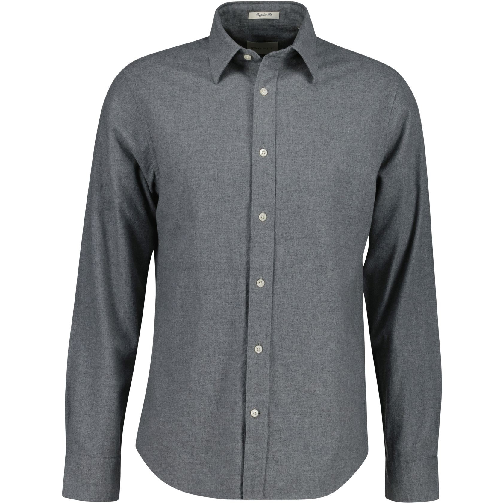 GANT Marškiniai ilgomis rankovėmis vyrams, Pilka, reg flannel melange shirt 1