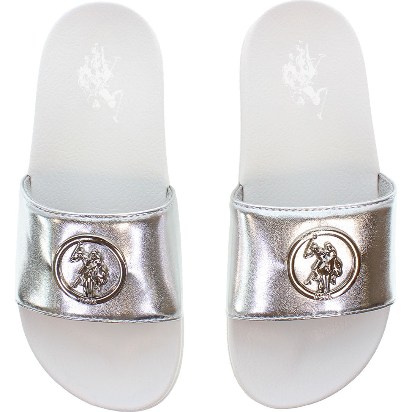 U.S.POLO Guminės šlepetės moterims, Sidabrinė, IVY 5