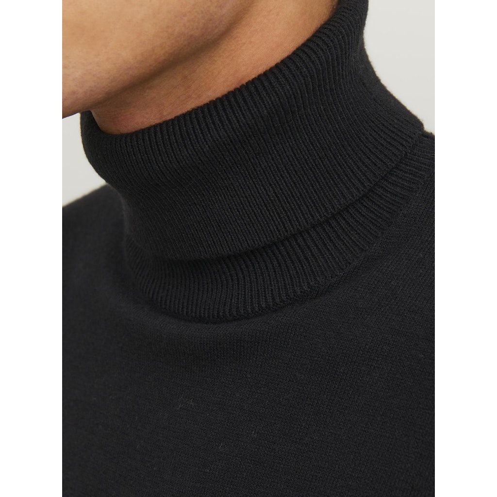 JACK & JONES Megztinis vyrams, Juoda, JJEEMIL KNIT ROLL NE 7