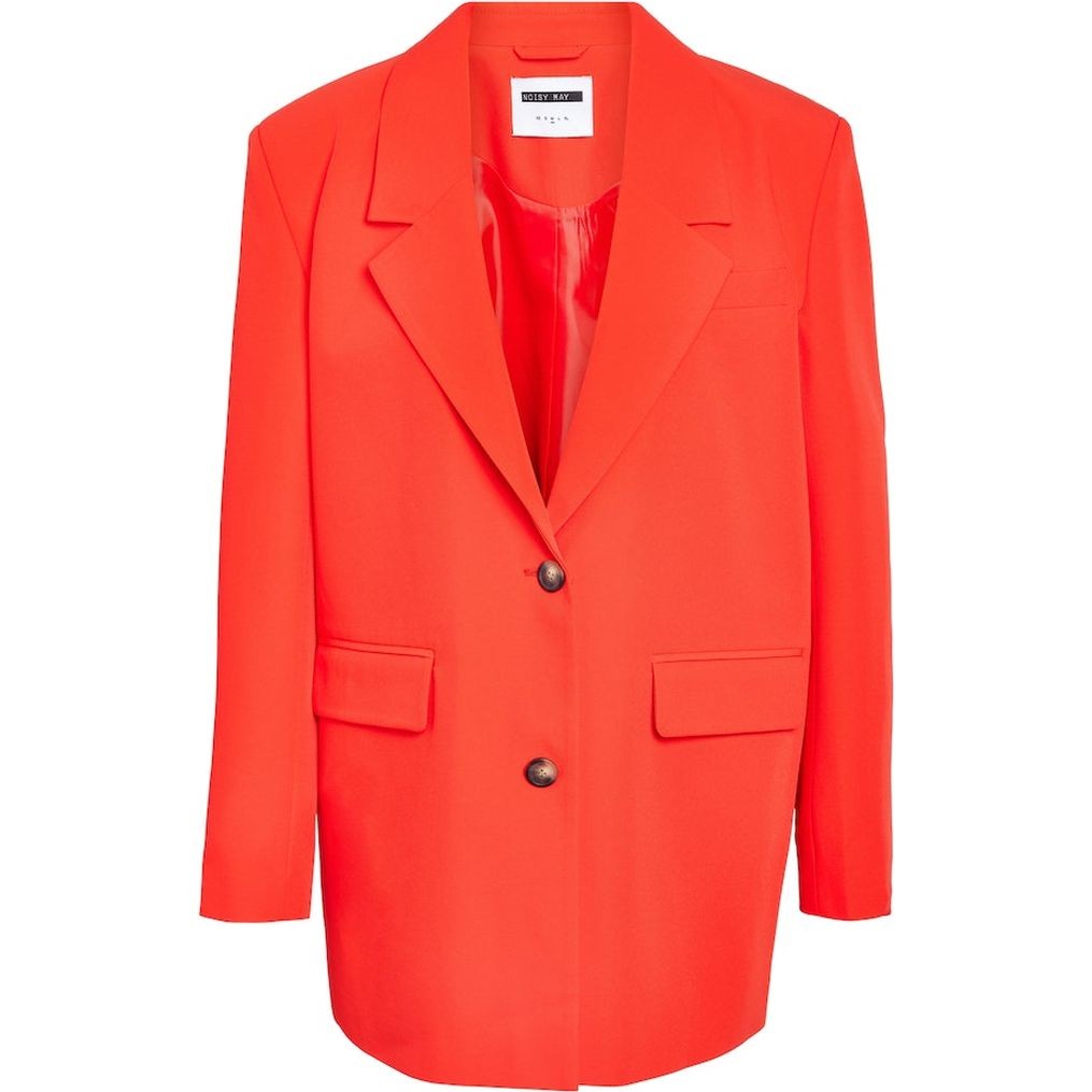 NOISY MAY Švarkas moterims, Raudona, NMVINCENT L/S OVERSIZ 1