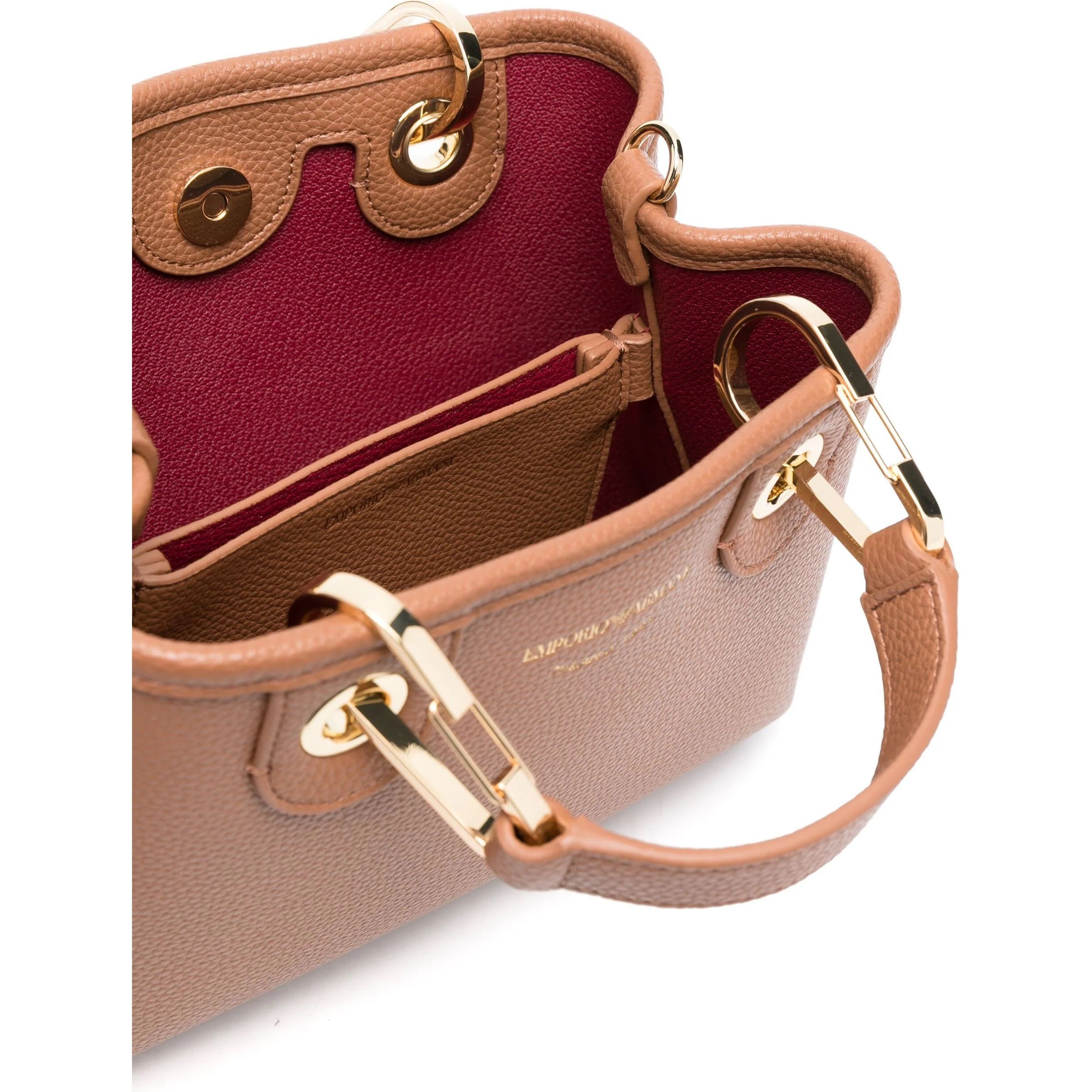 EMPORIO ARMANI Pirkinių krepšys moterims, Ruda, Shopping bag 4