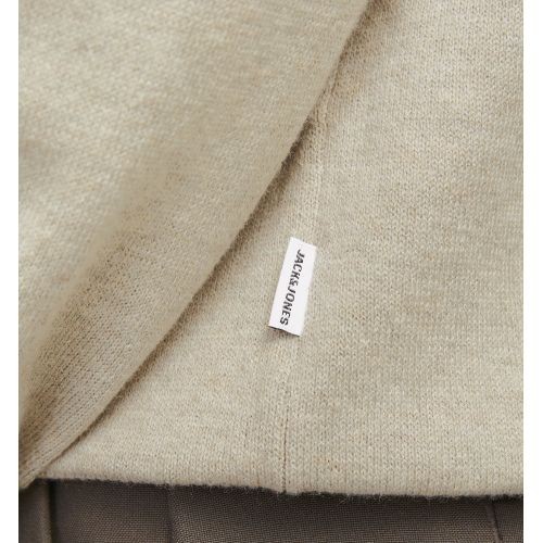 JACK & JONES Megztinis vyrams, Smėlio, Emil knit polo half zip 3