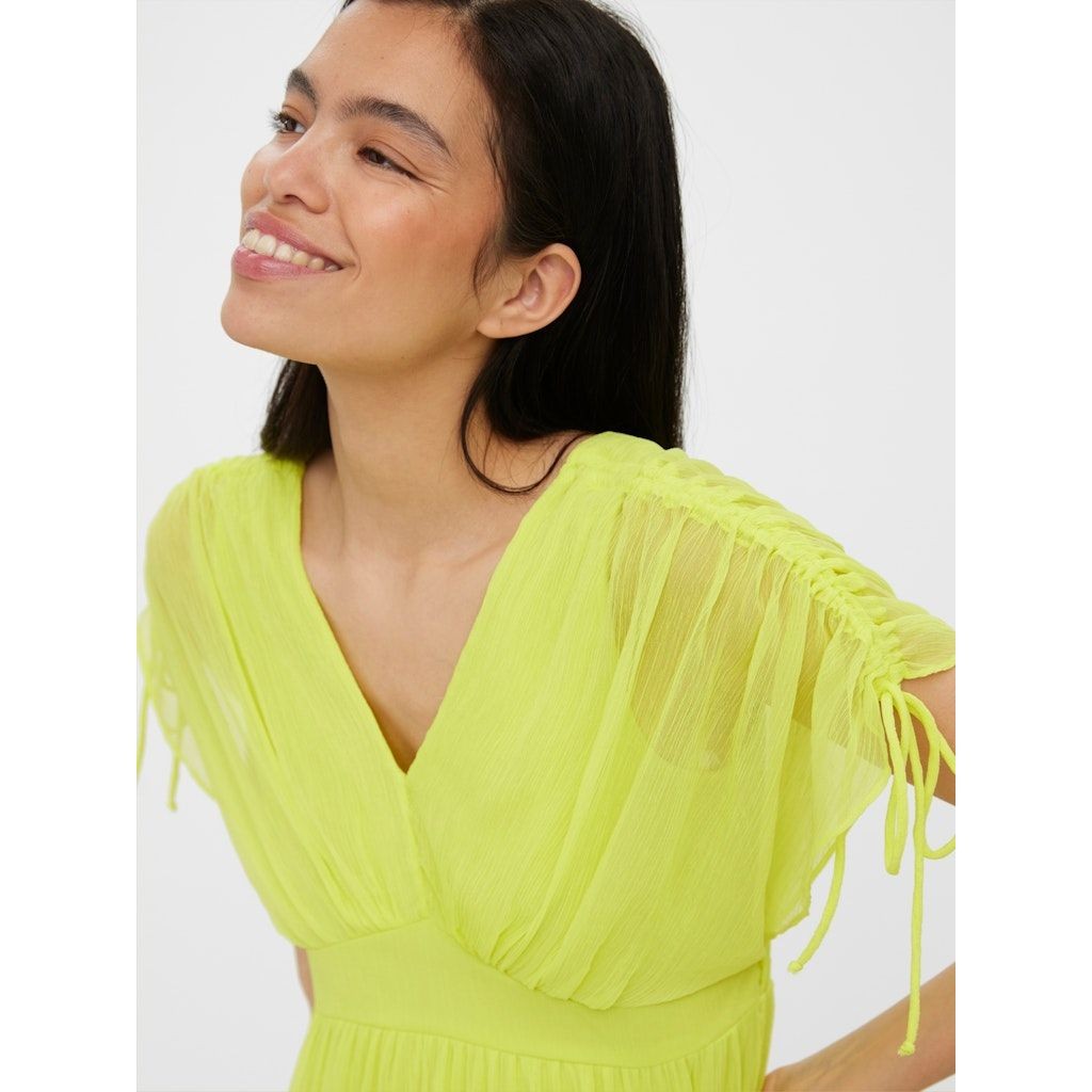 VERO MODA Maxi suknelė moterims, Geltona, VMTHEODORA SL V-NECK 3