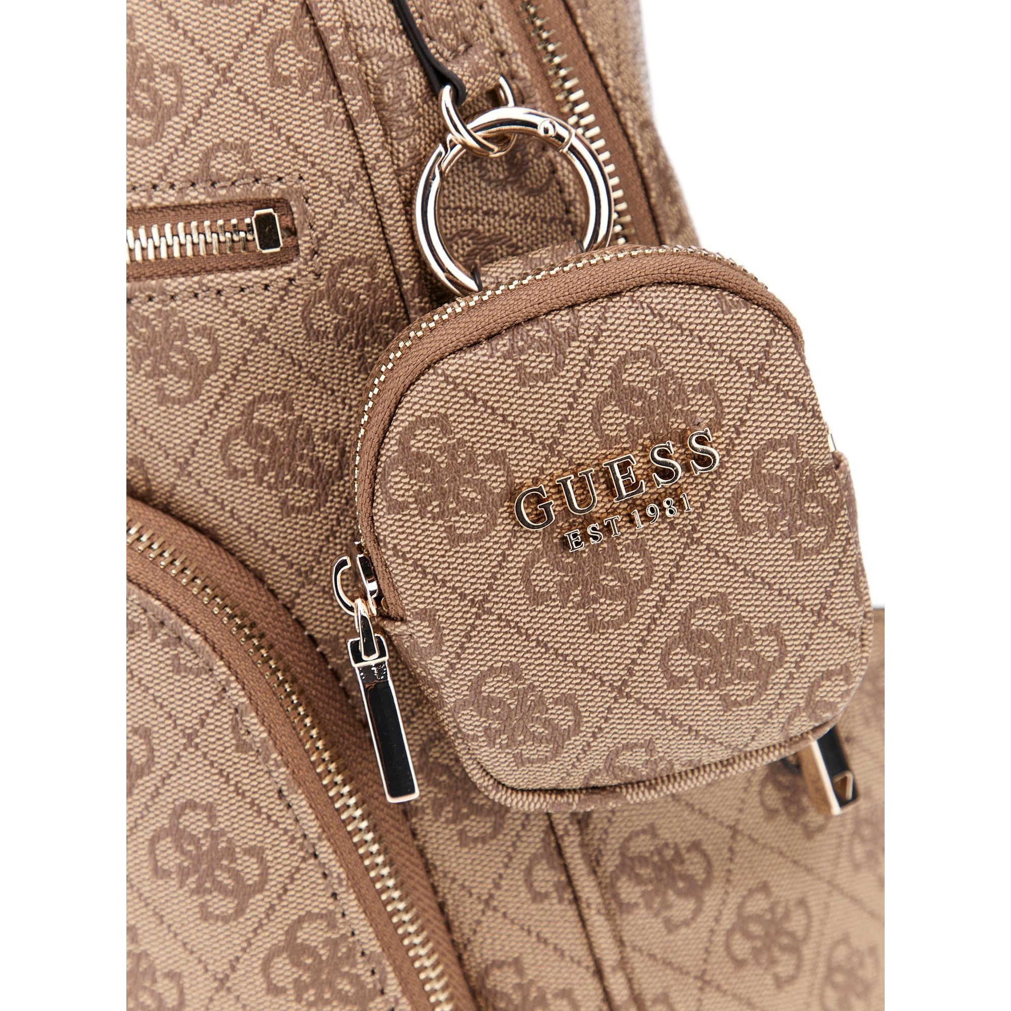 GUESS Kuprinė moterims, Smėlio, Power play backpack 5