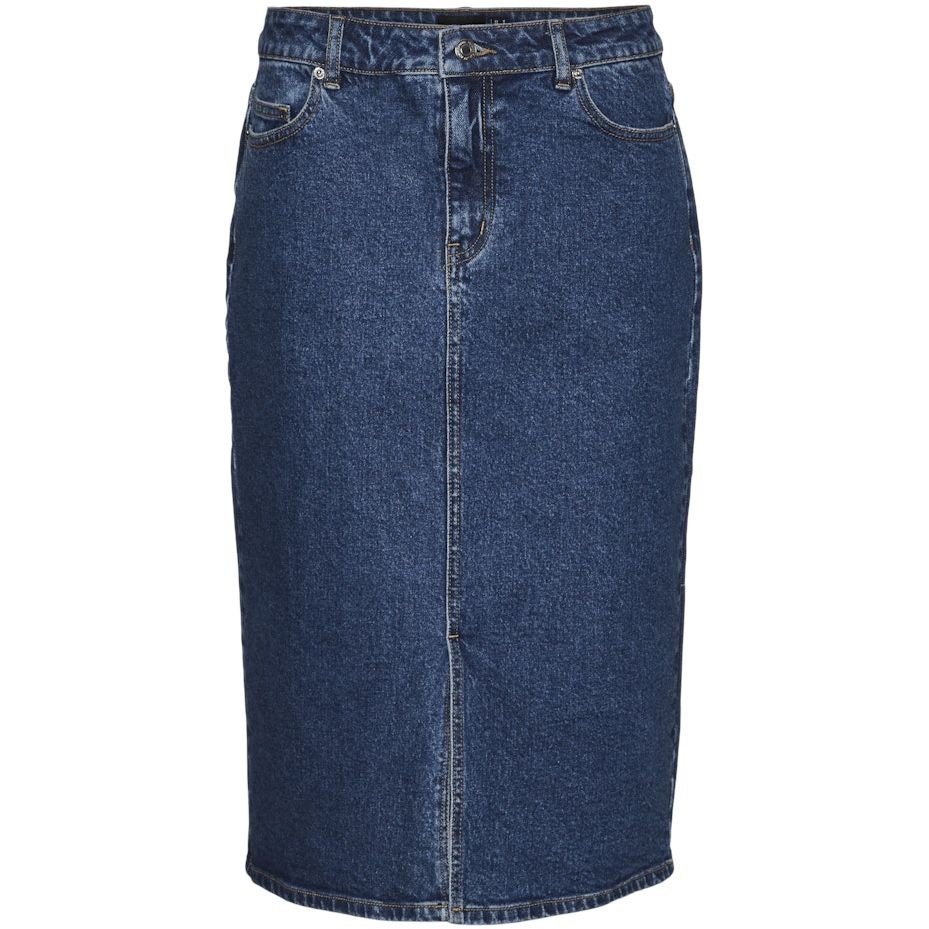 VERO MODA Maxi sijonas moterims, Mėlyna, VMLINE BLK DENIM SKI 1