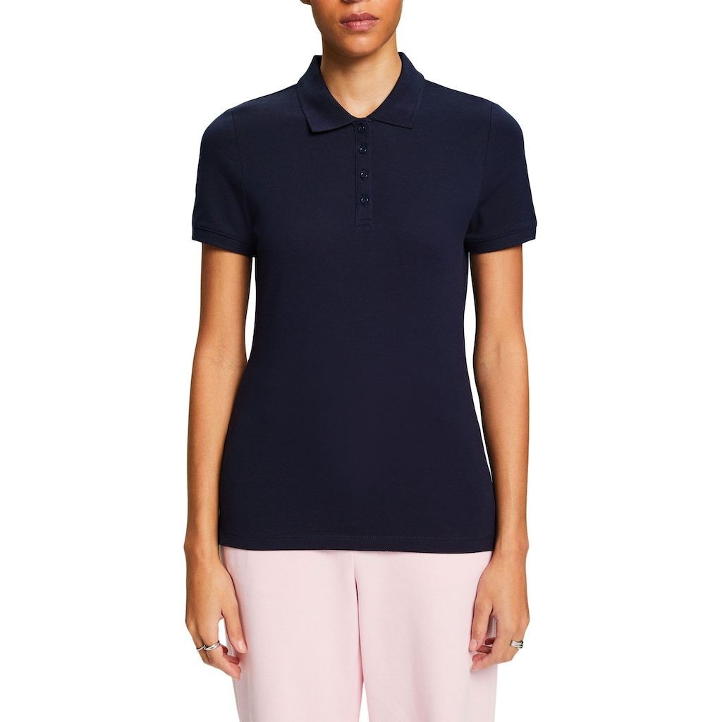 ESPRIT Marškinėliai moterims, Mėlyna, Jersey Polo Shirt 2
