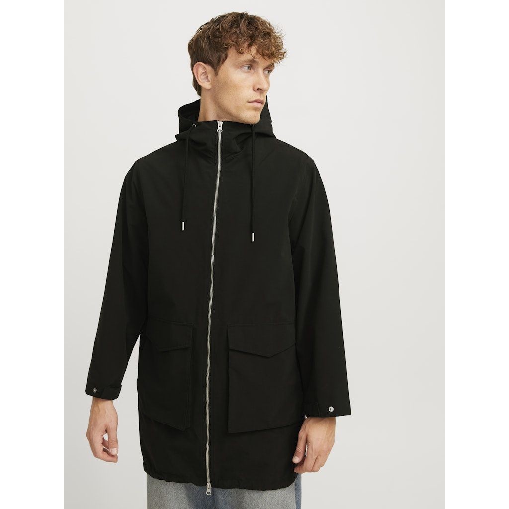 JACK & JONES Lietpaltis vyrams, Juoda, Sky light parka 5