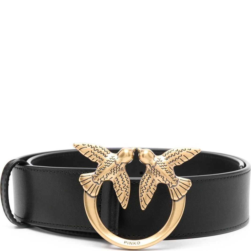 PINKO Diržas moterims, Juoda, Love berry simply belt 1