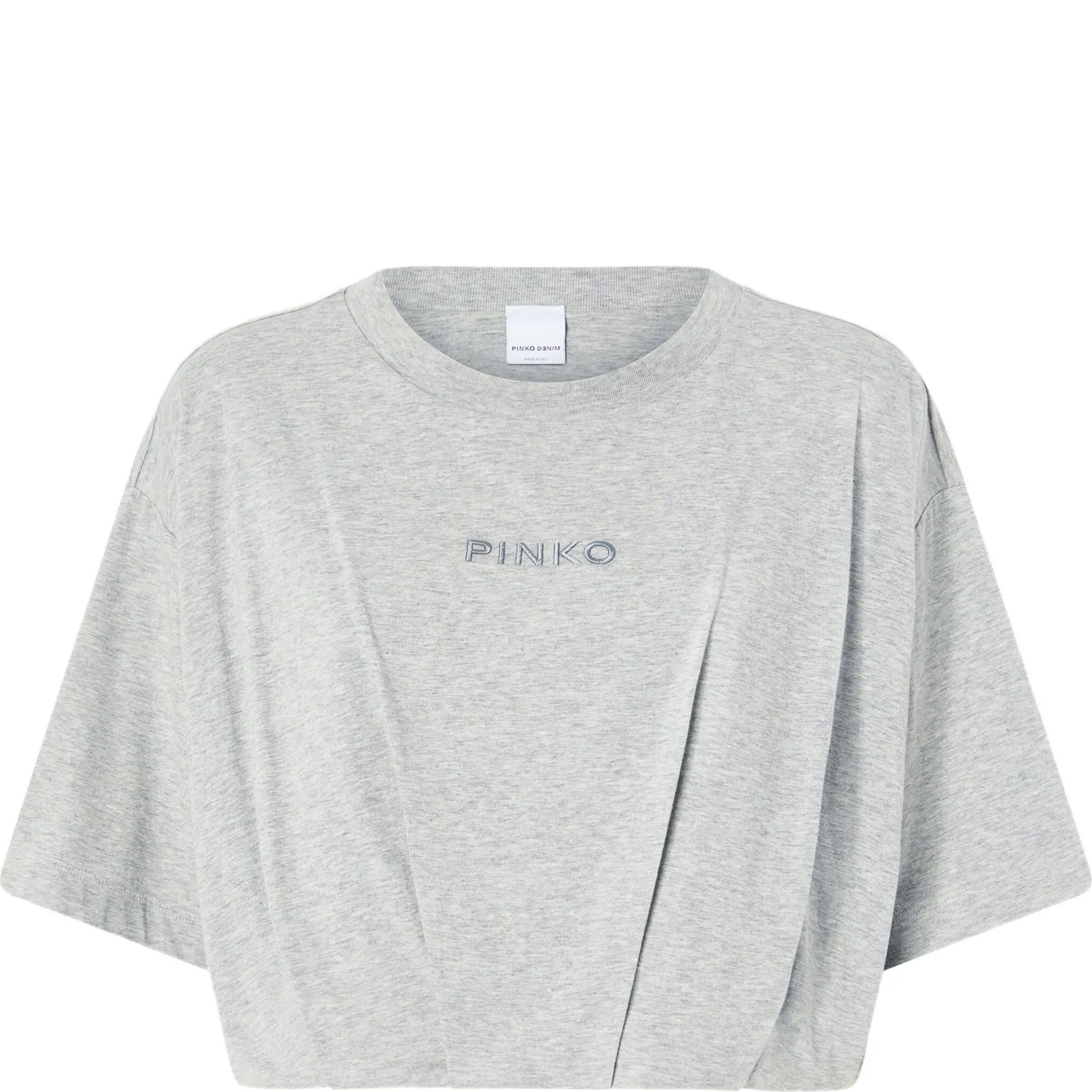 PINKO Marškinėliai trump. rankovėmis moterims, Pilka, Torrone sweater 1