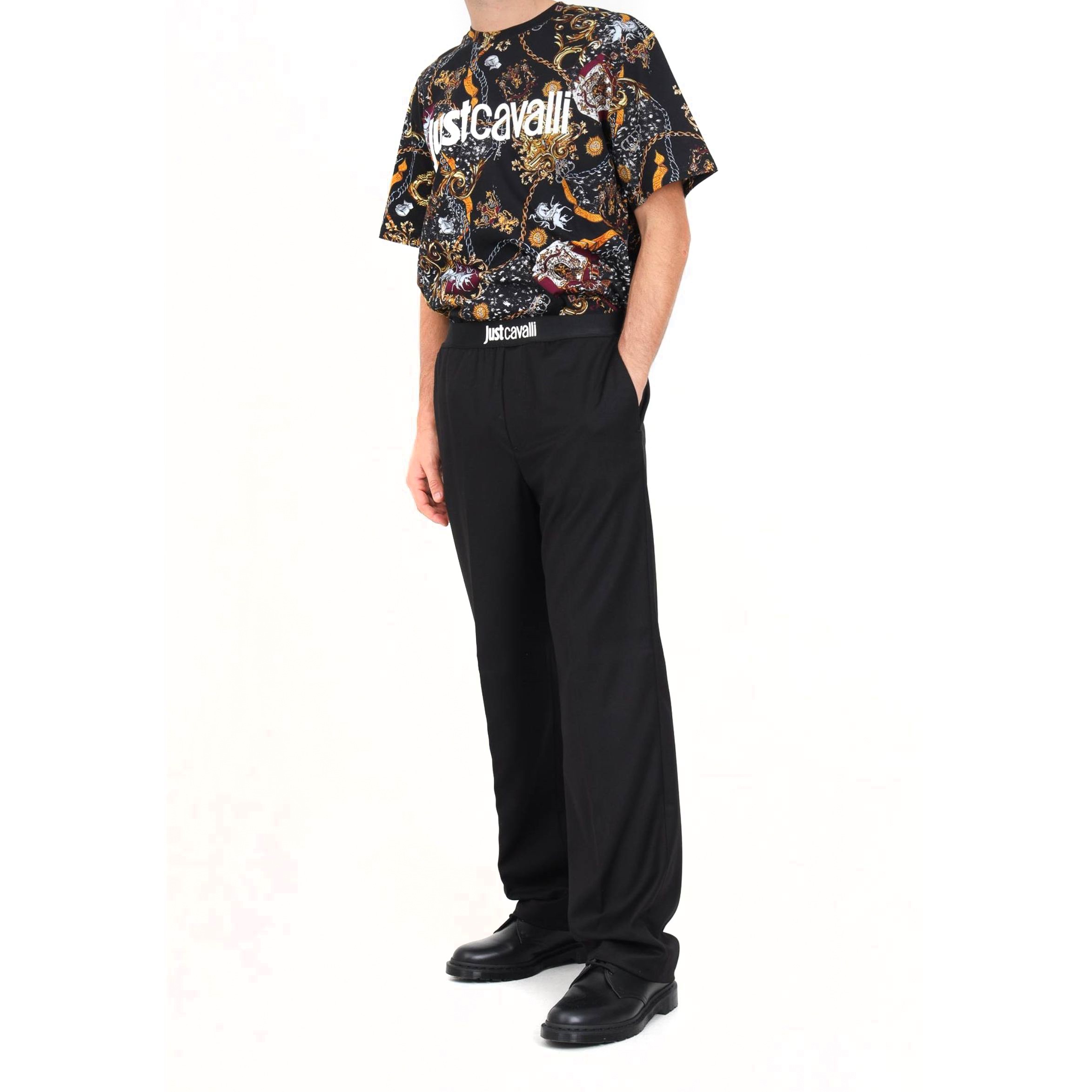 JUST CAVALLI Laisvalaikio kelnės vyrams, Juoda, Casual trousers 1