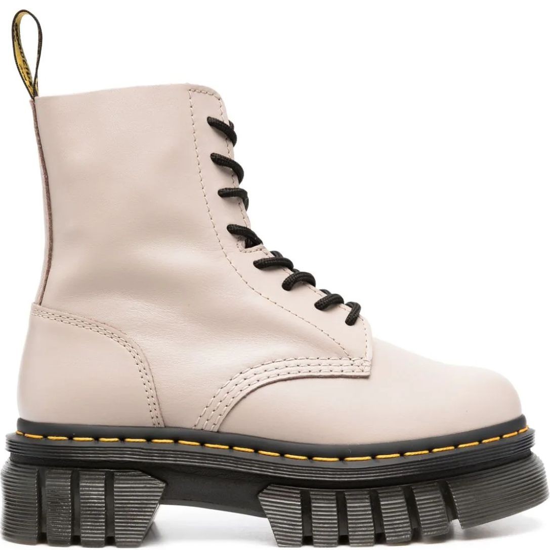 DR. MARTENS Aulinukai moterims, Smėlio, Audrick 8-Eye Lux Booties 2