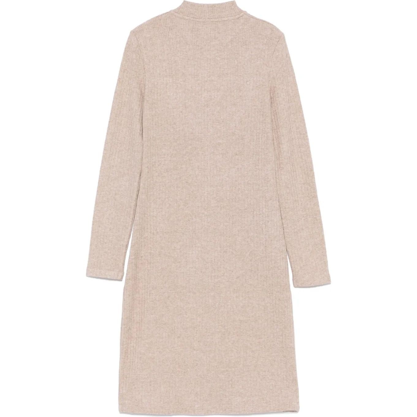 VINCE Mini suknelė moterims, Smėlio, Rib l/s short dress 2