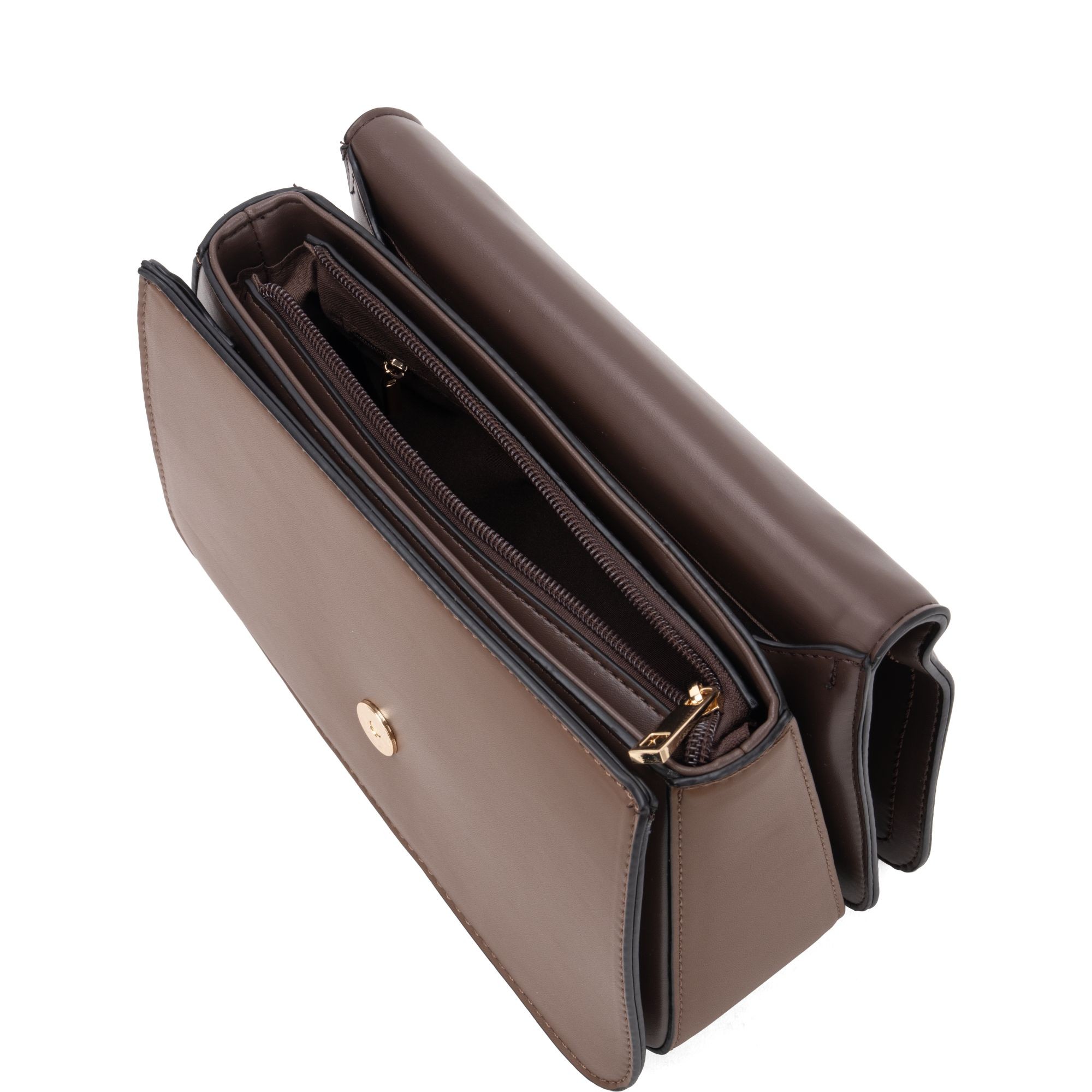LA CONTE Rankinė per petį moterims, Ruda, Crossbody 3