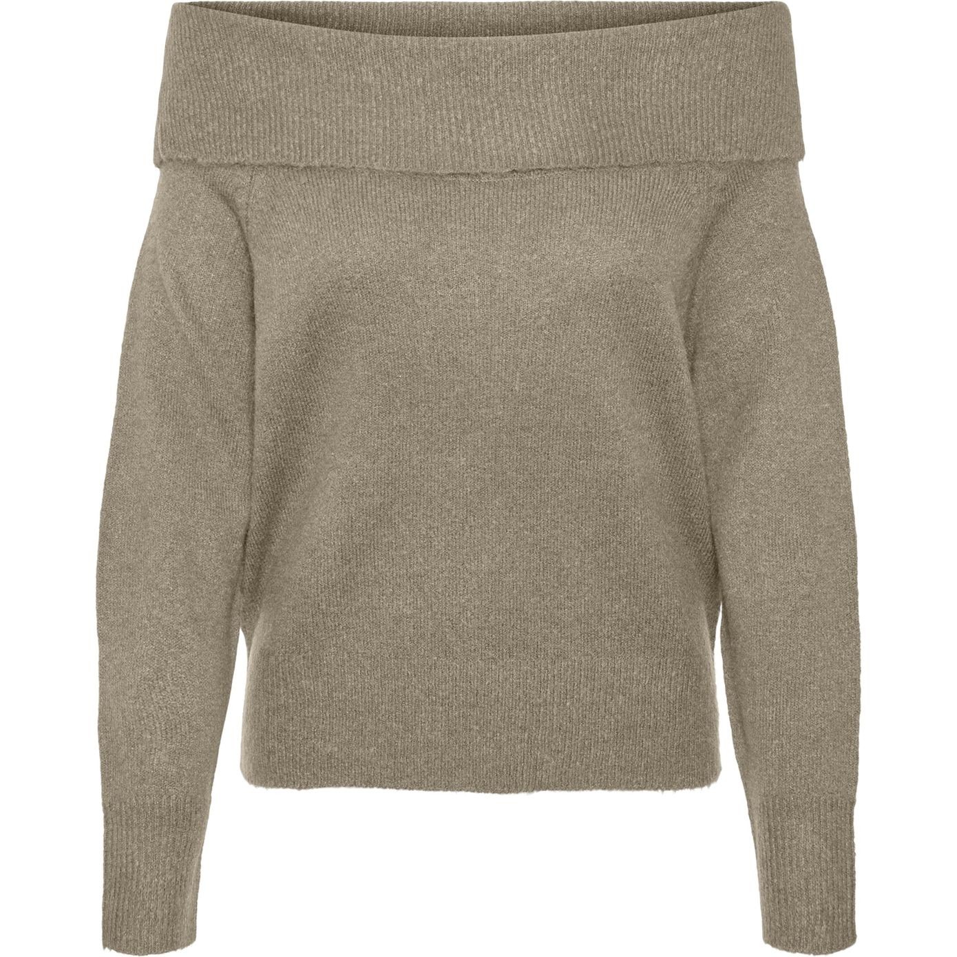VERO MODA Megztinis moterims, Smėlio, Stella off shoulder pullover