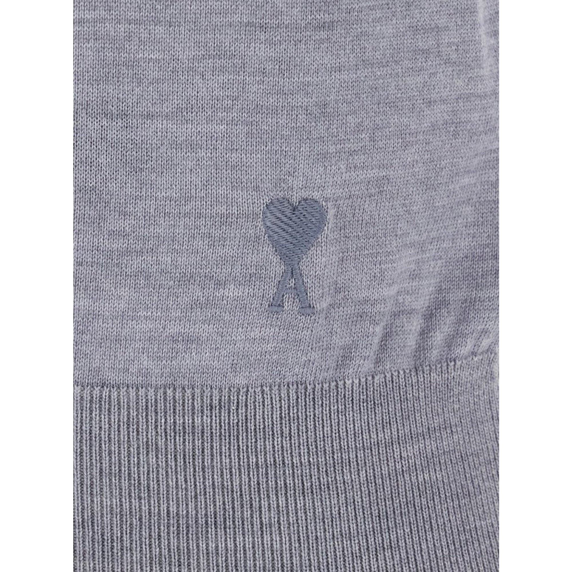 AMI PARIS Polo marškiniai trumpos rank. moterims, Pilka, Ami de coeur polo 3