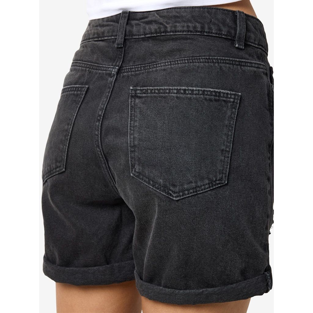 NOISY MAY Šortai moterims, Juoda, NMSMILEY NW DEST SHOR 8