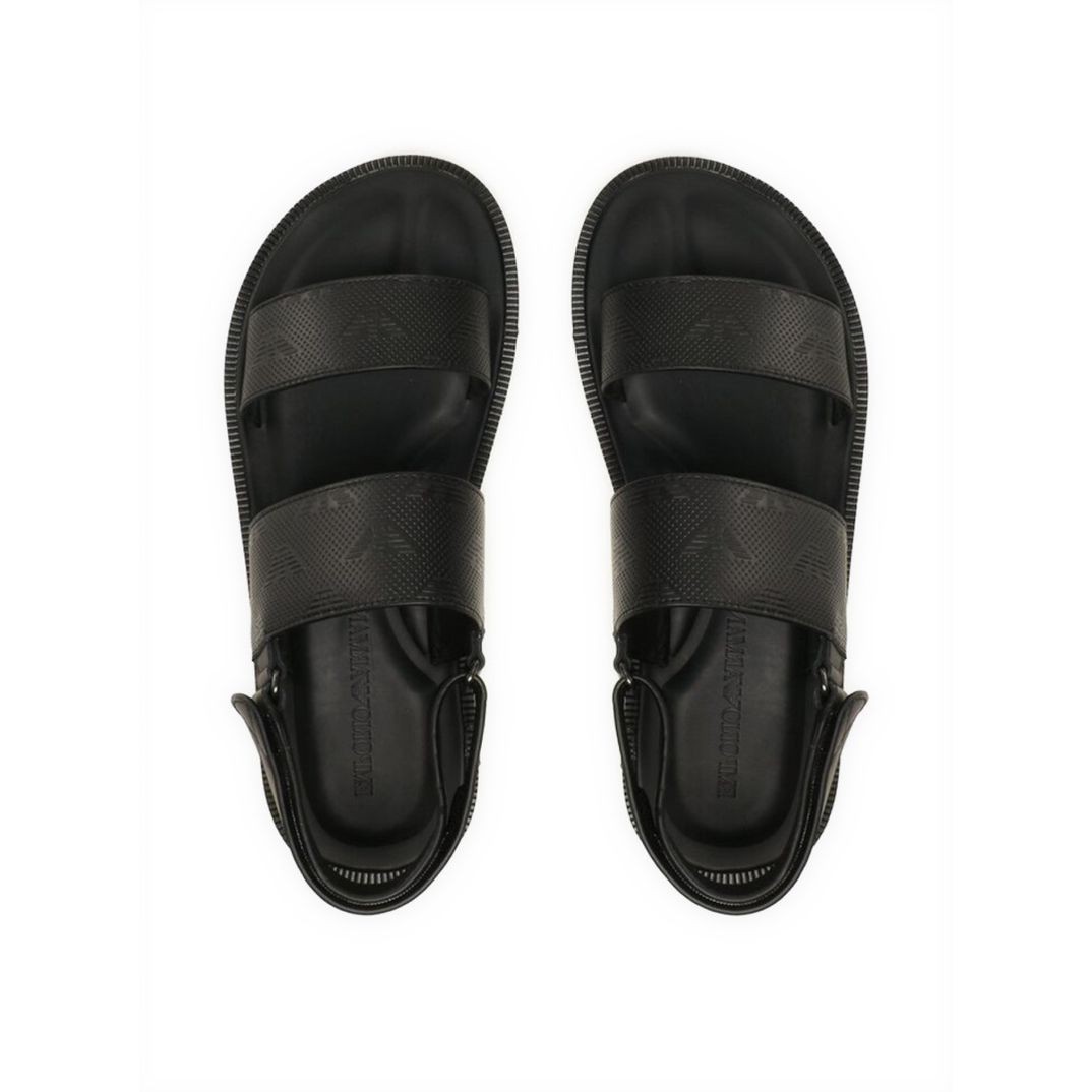 EMPORIO ARMANI Basutės vyrams, Juoda, Sandal 4