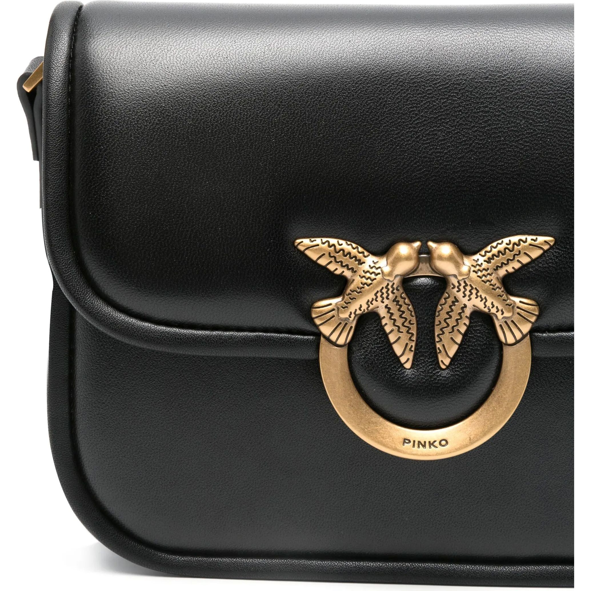 PINKO Rankinė per petį moterims, Juoda, Love should bag 3