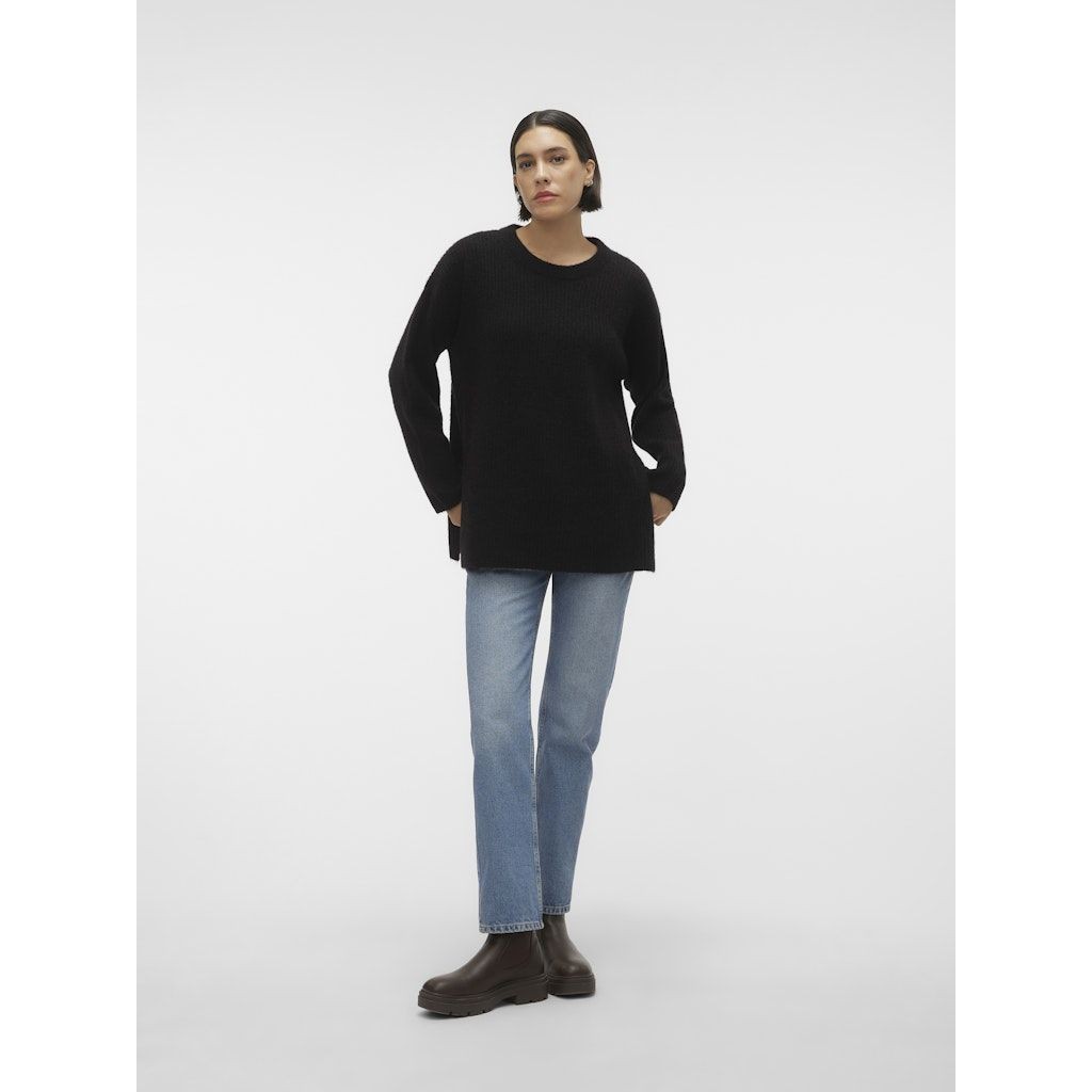 VERO MODA Megztinis moterims, Juoda, Palma long pullover 5
