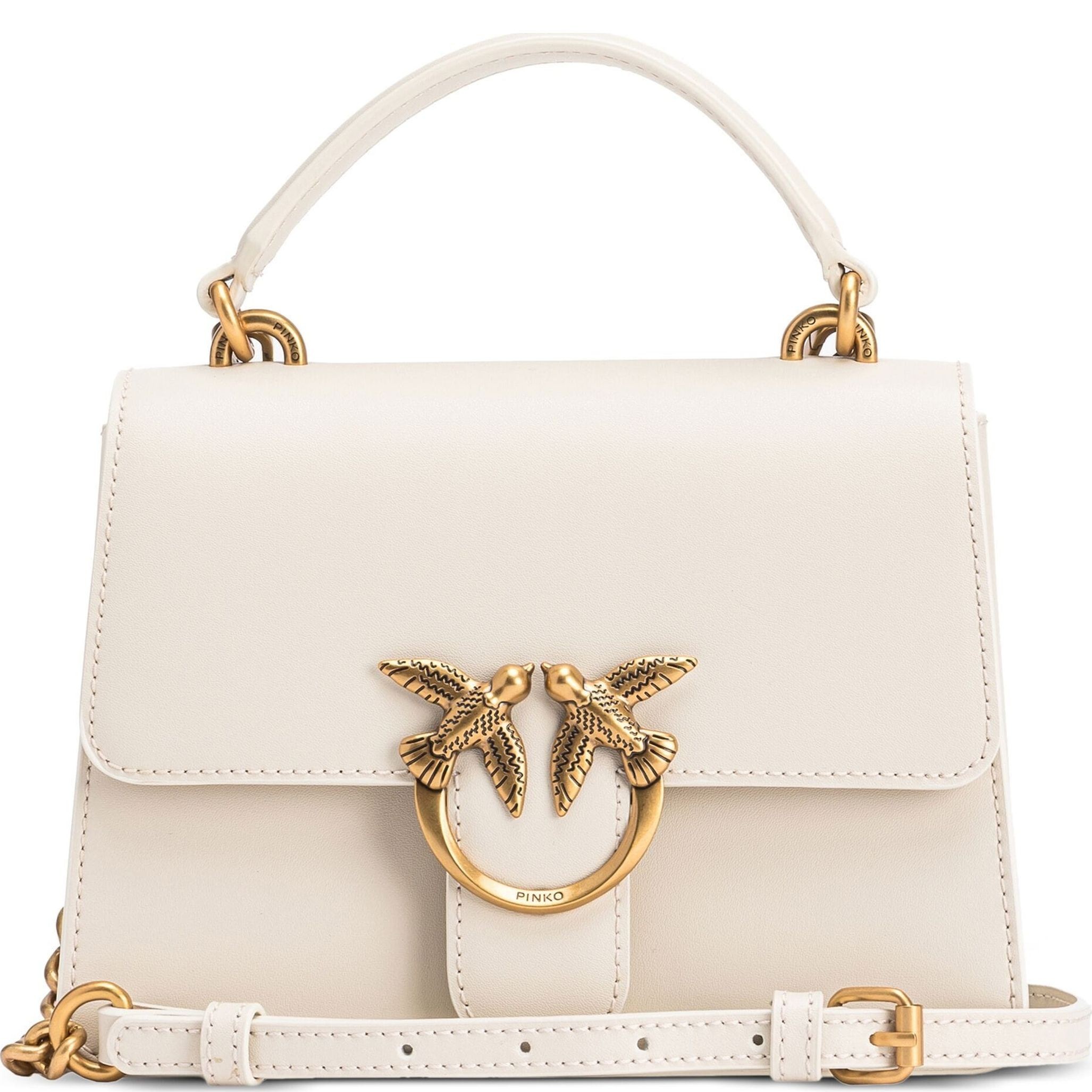 PINKO Pirkinių krepšys moterims, Balta, Small love tote bag 1