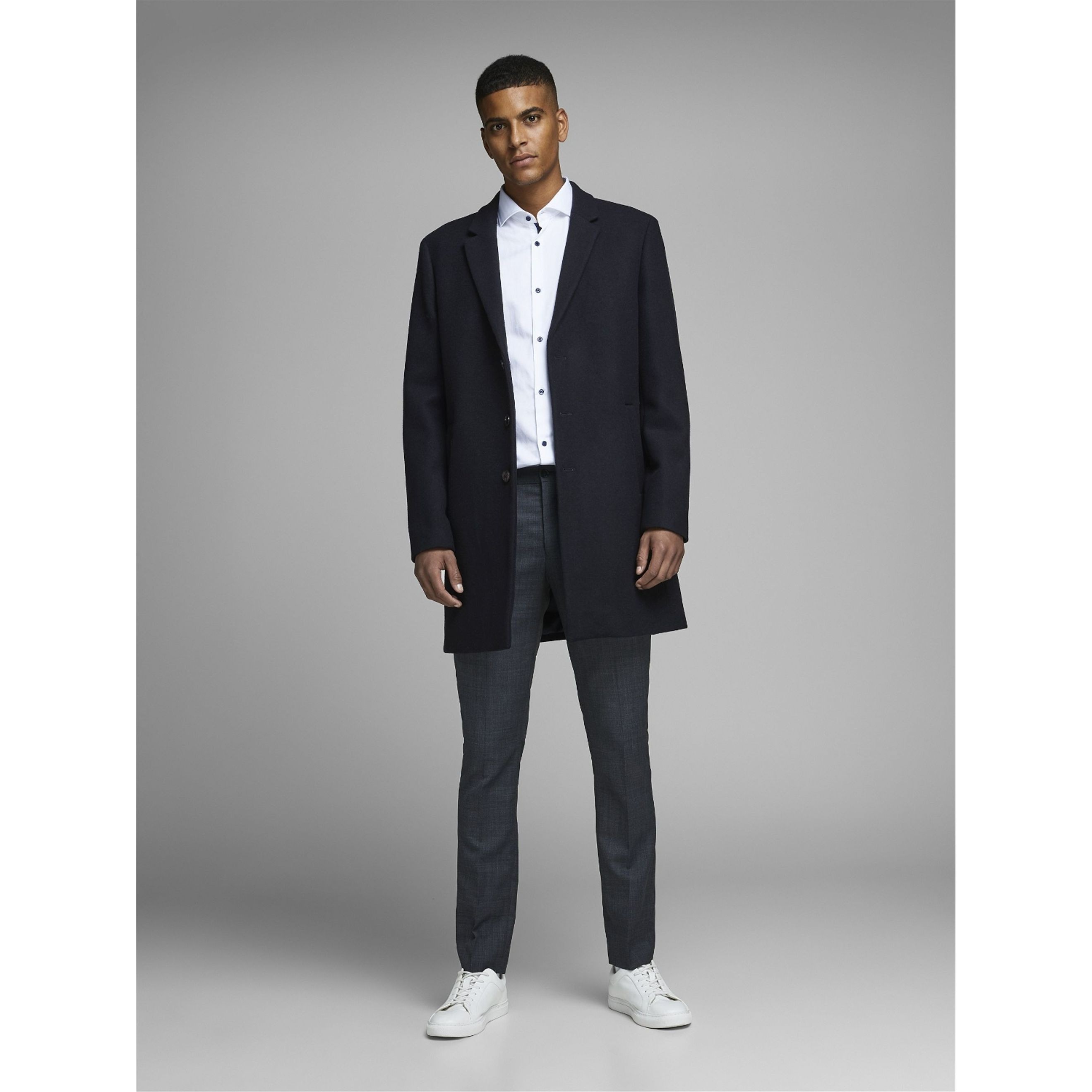 JACK & JONES Paltas vyrams, Mėlyna, JPRMOULDER WOOL 3