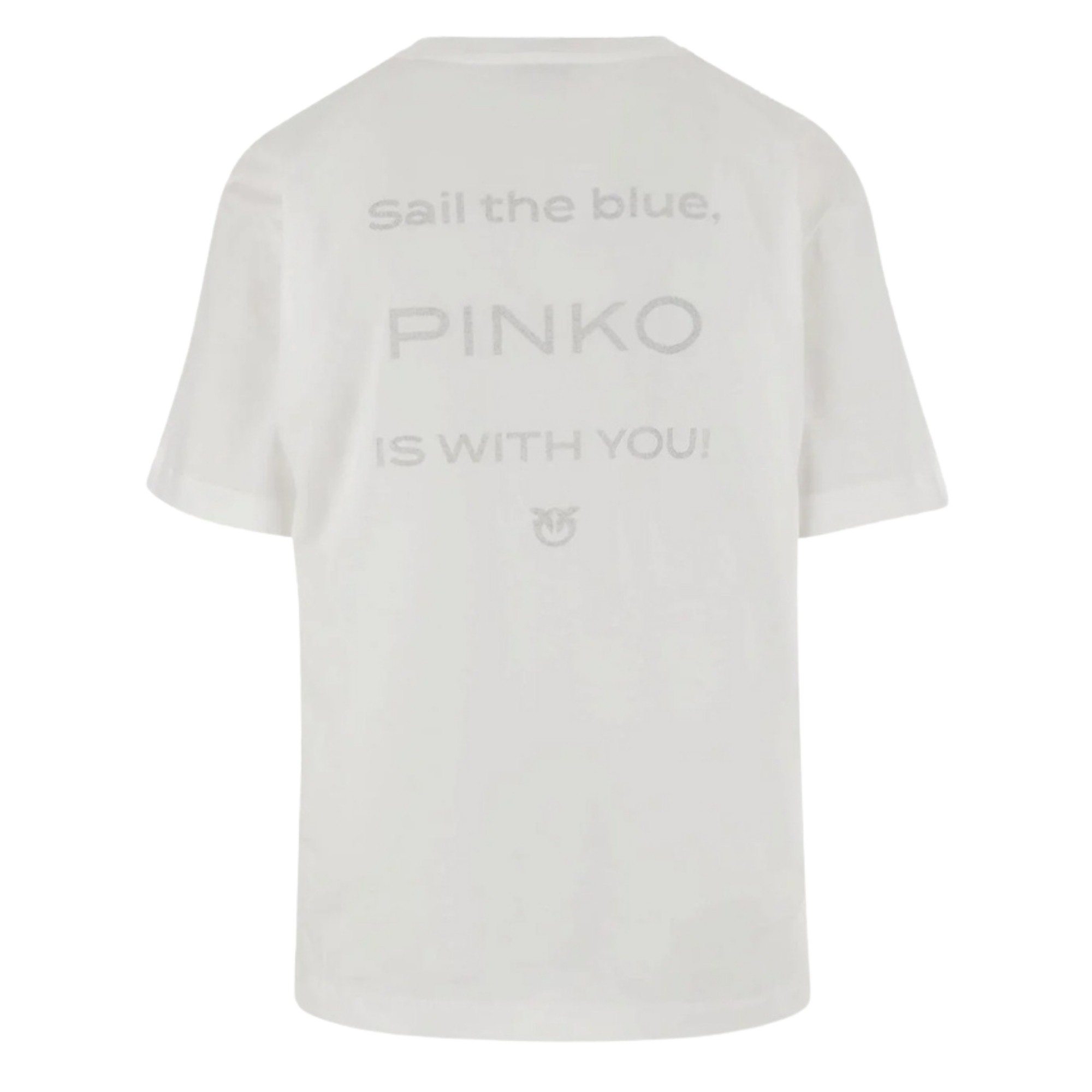 PINKO Marškinėliai trump. rankovėmis moterims, Balta, Strepitoso t-shirt jersey 2