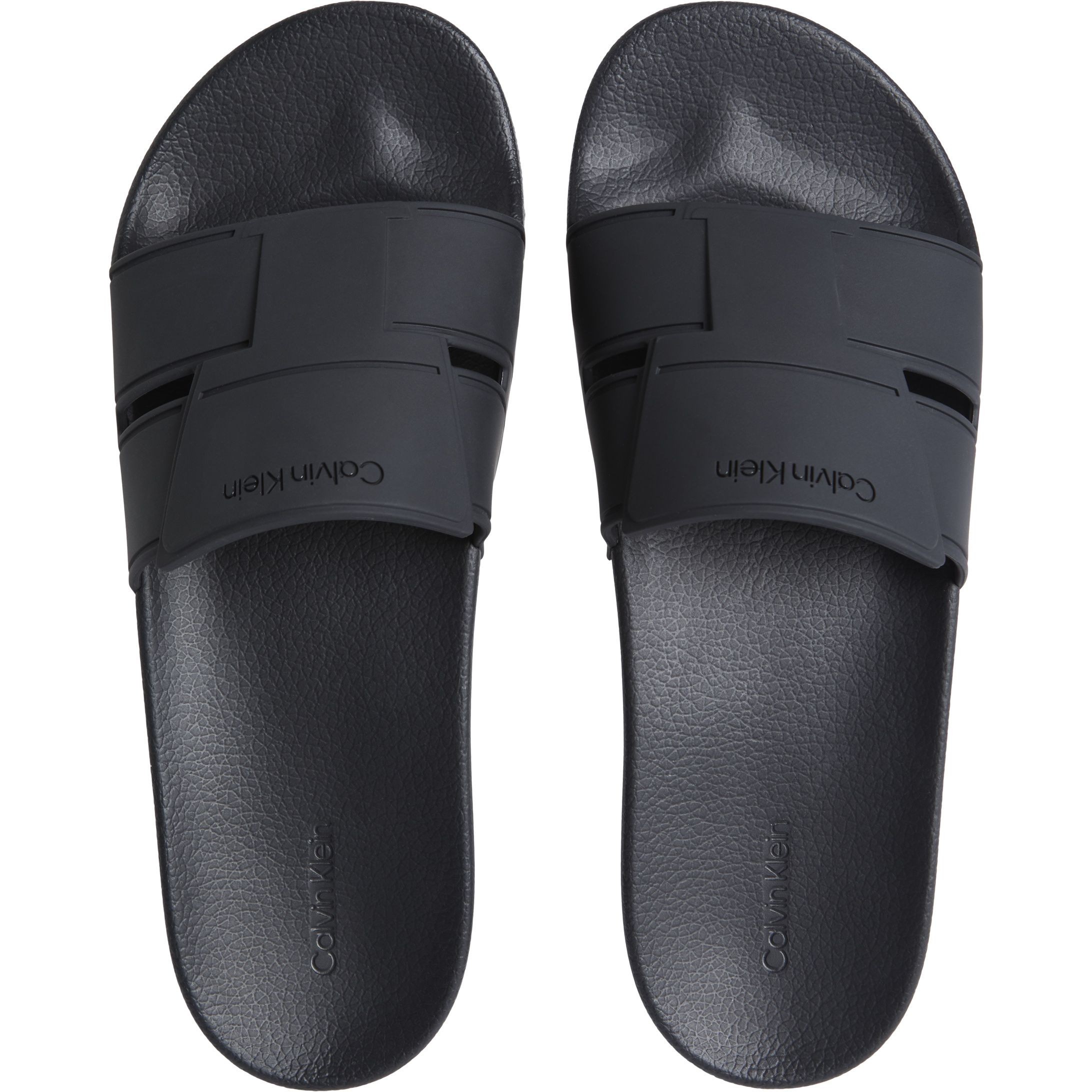 CALVIN KLEIN Guminės šlepetės vyrams, Juoda, Pool slide 1