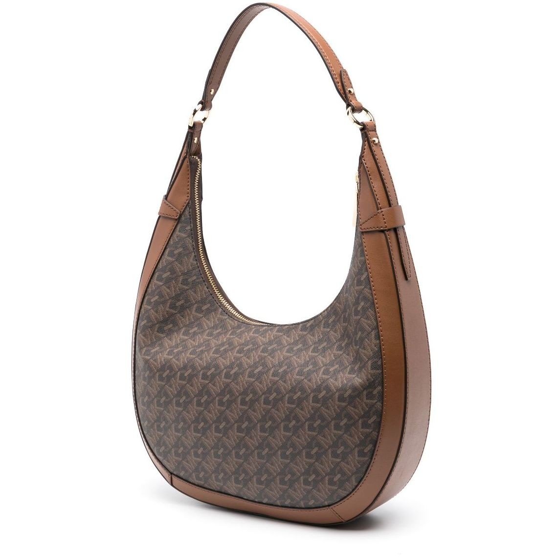 MICHAEL KORS Rankinė per petį moterims, Ruda, Lg crescent tz hobo shldr 2