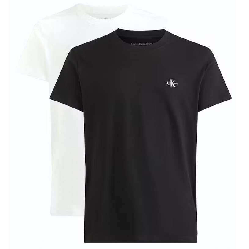 CALVIN KLEIN JEANS Marškinėliai trump. rankovėmis vyrams, Juoda, 2 pack monologo t-shirt 1