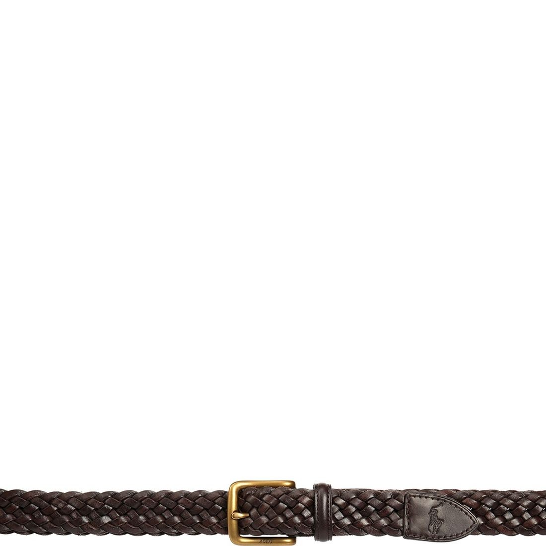POLO RALPH LAUREN Diržas vyrams, Ruda, Braided vachetta leather belt 2