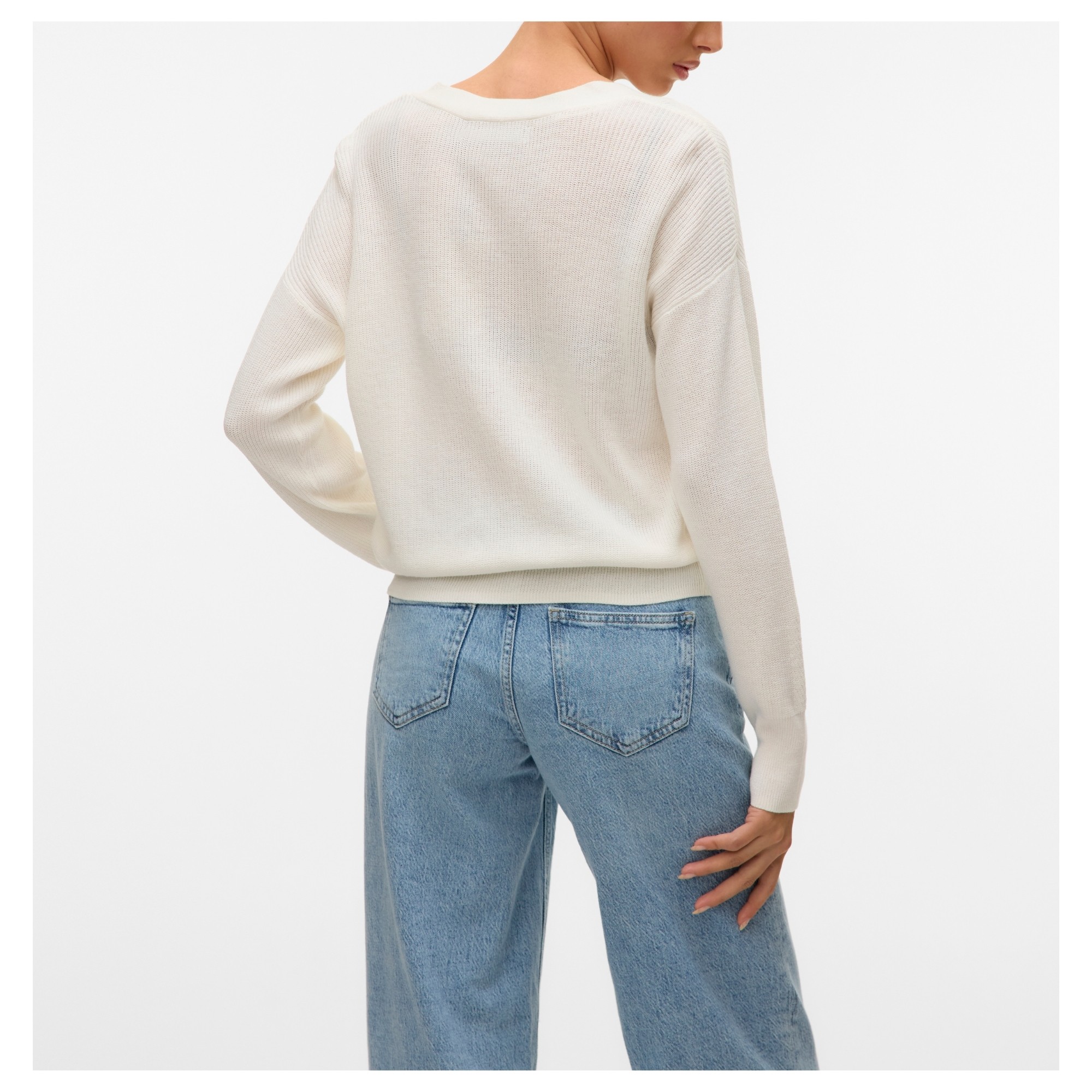 VERO MODA Kardiganas moterims, Balta, Newlex sun 3